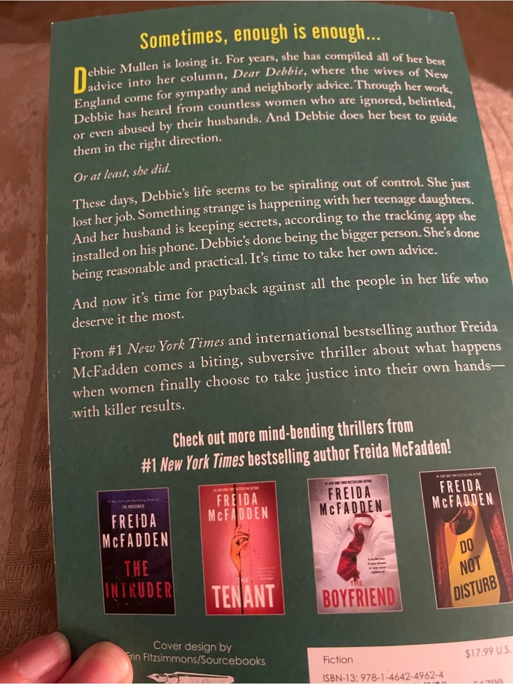 Book Dear Debbie by Freida McFadden - Picture 2 of 2